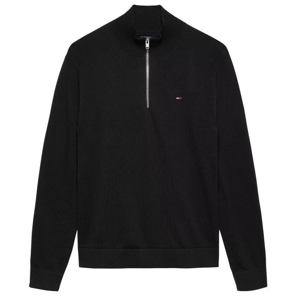 Tommy Jeans Slim Essential Quarter Zip Sweater Zwart
