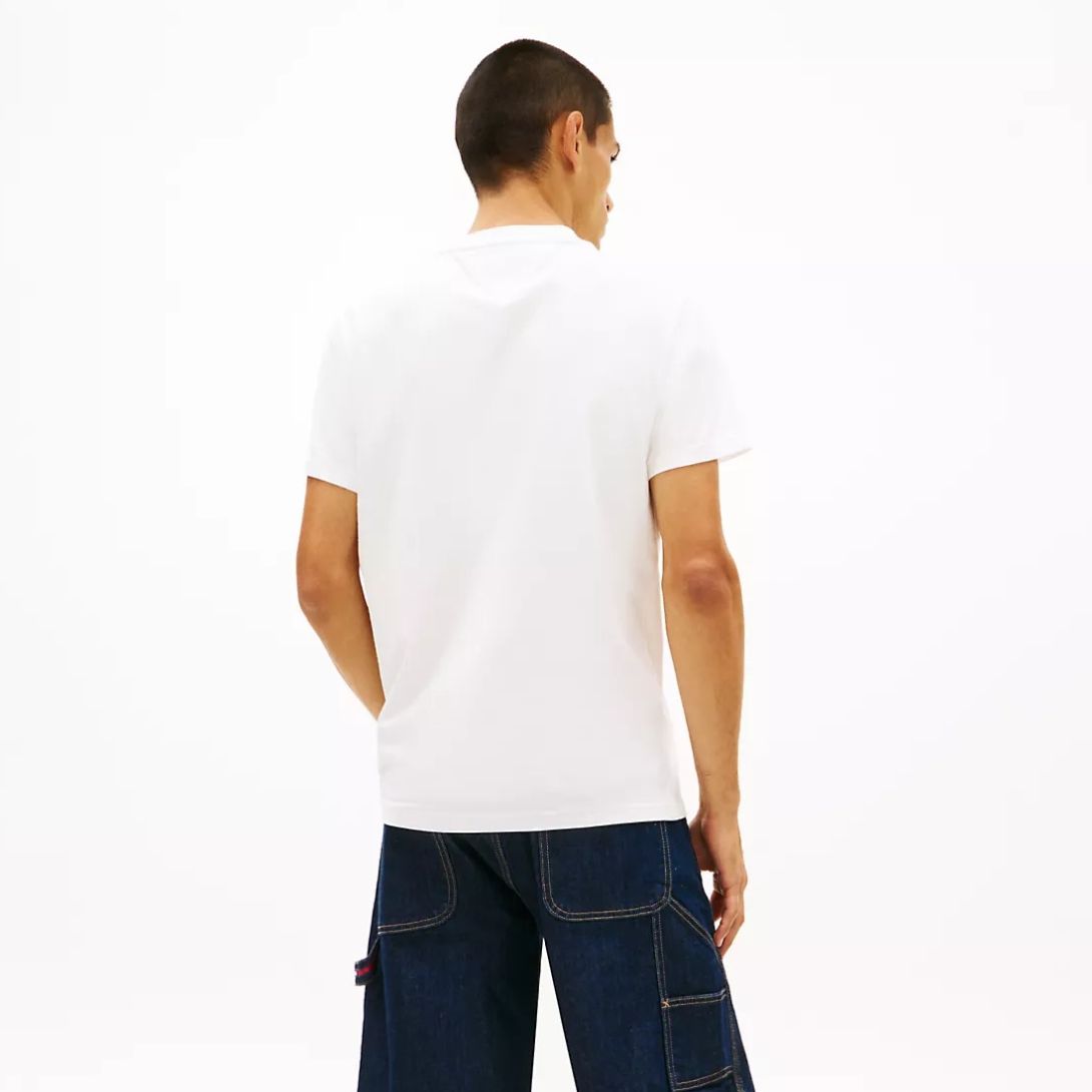Tommy Jeans Slim Sign Chest T-shirt Wit