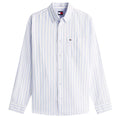 Tommy Jeans Stripe Oxford Overhemd Wit/Blauw