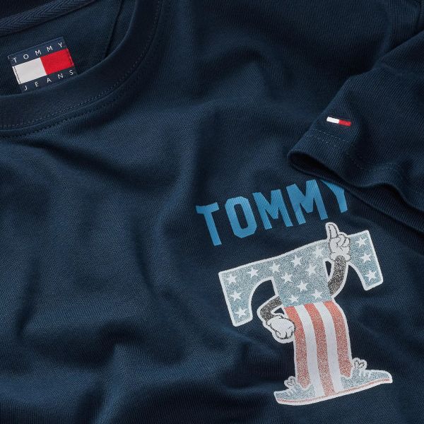 Tommy Jeans USA Script T-shirt Navy