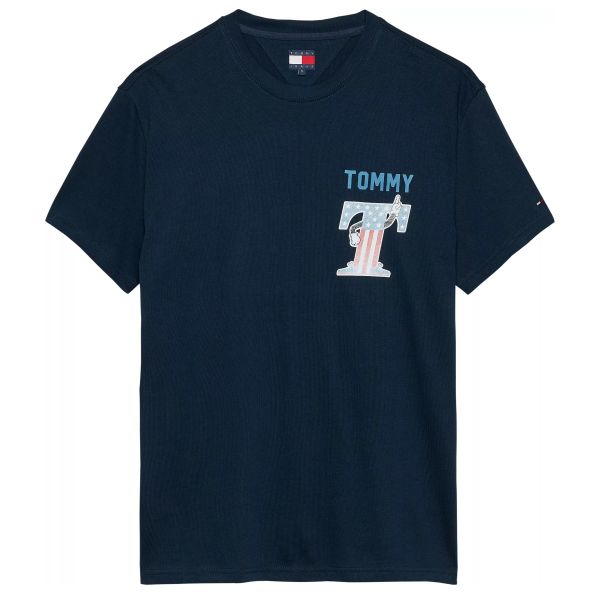 Tommy Jeans USA Script T-shirt Navy
