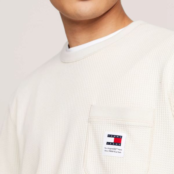 Tommy Jeans Waffle Pocket T-shirt Off White