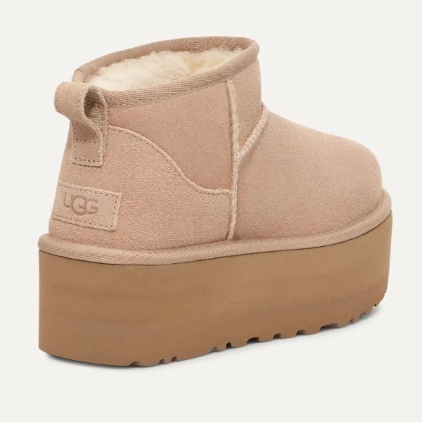 UGG Classic Ultra Mini Platform Laars Beige