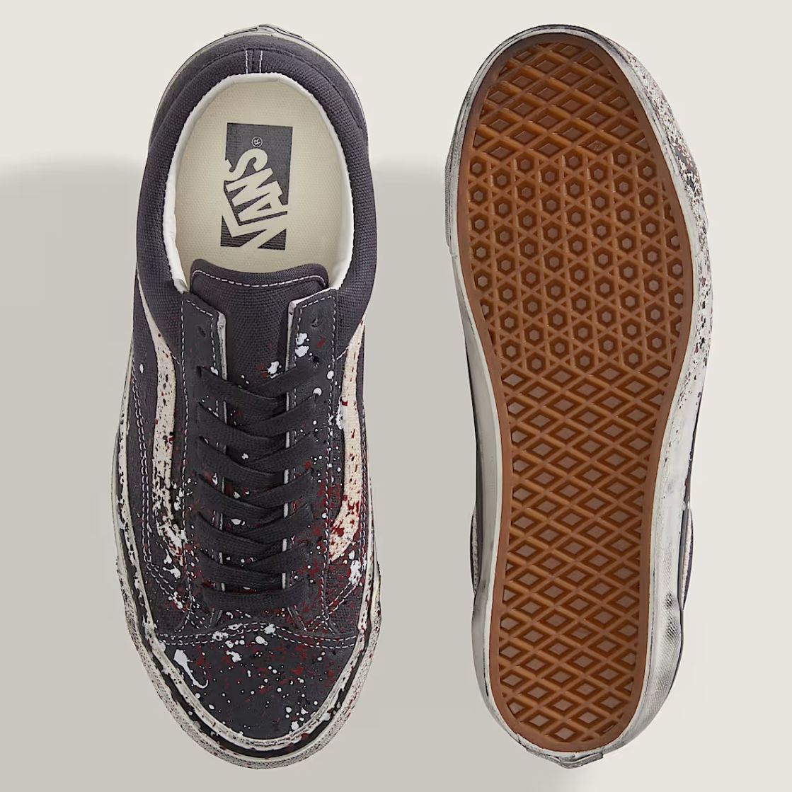 Vans LX Old Skool 36 Paint Splatter Sneaker Antraciet