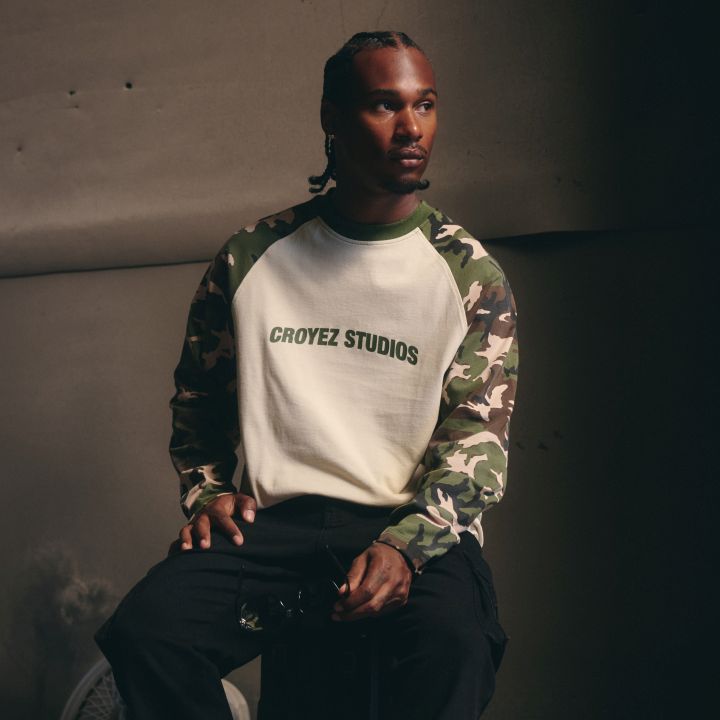 Croyez Two Tone Camo Longsleeve T-shirt Off White