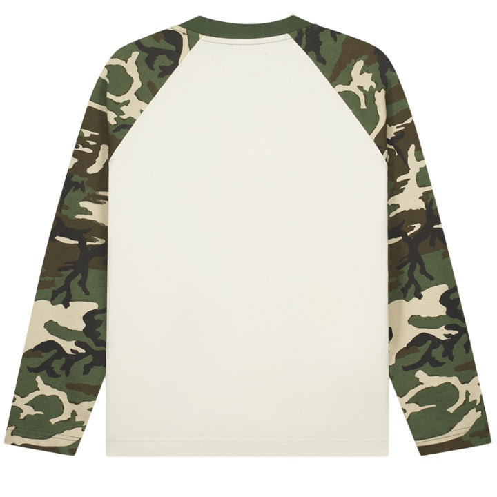 Croyez Two Tone Camo Longsleeve T-shirt Off White