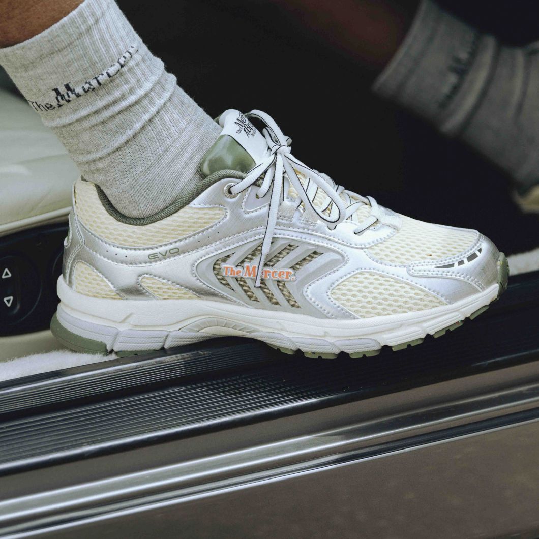 The Mercer Brand The Re-Run Evo Sneaker Grijs/Groen/Beige