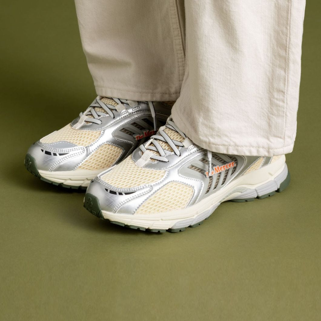 The Mercer Brand The Re-Run Evo Sneaker Grijs/Groen/Beige