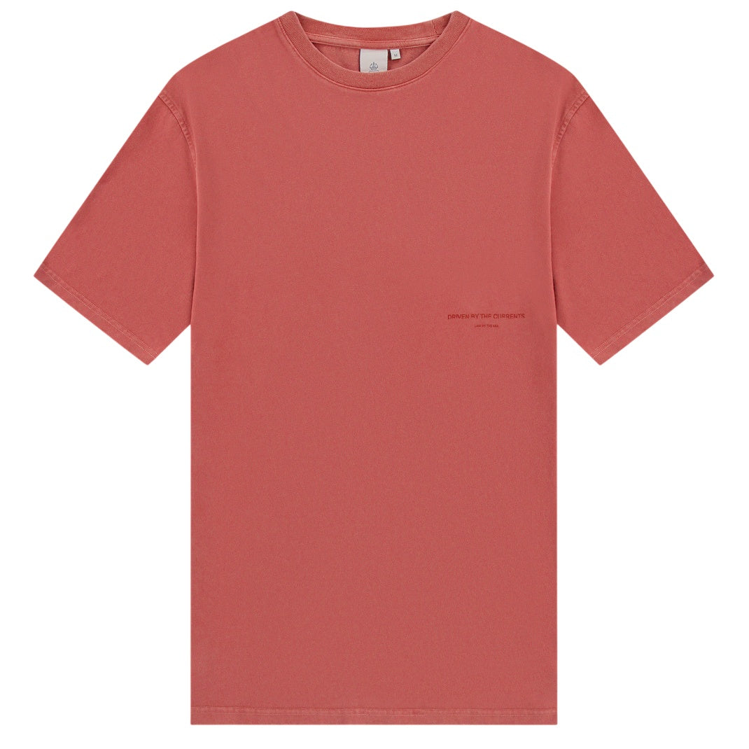 Law of the Sea Aqualis Garment Dyed T-shirt Rood