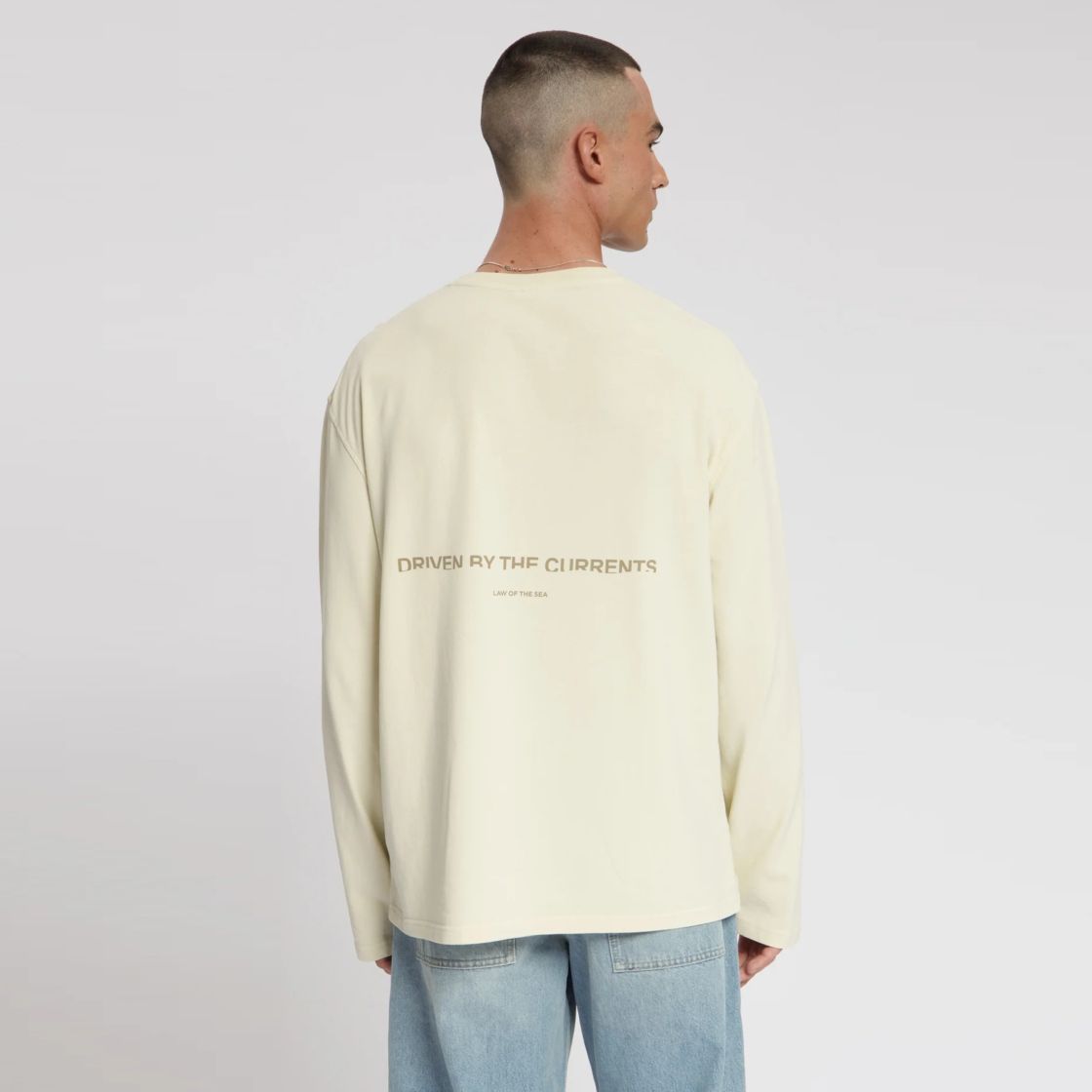 Law of the Sea Thaumas Garment Dye Longsleeve T-shirt Off White