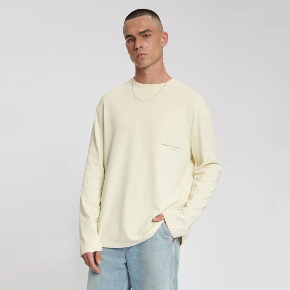 Law of the Sea Thaumas Garment Dye Longsleeve T-shirt Off White