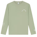Law of the Sea Daisy Garment Dyed Longsleeve T-shirt Licht Groen
