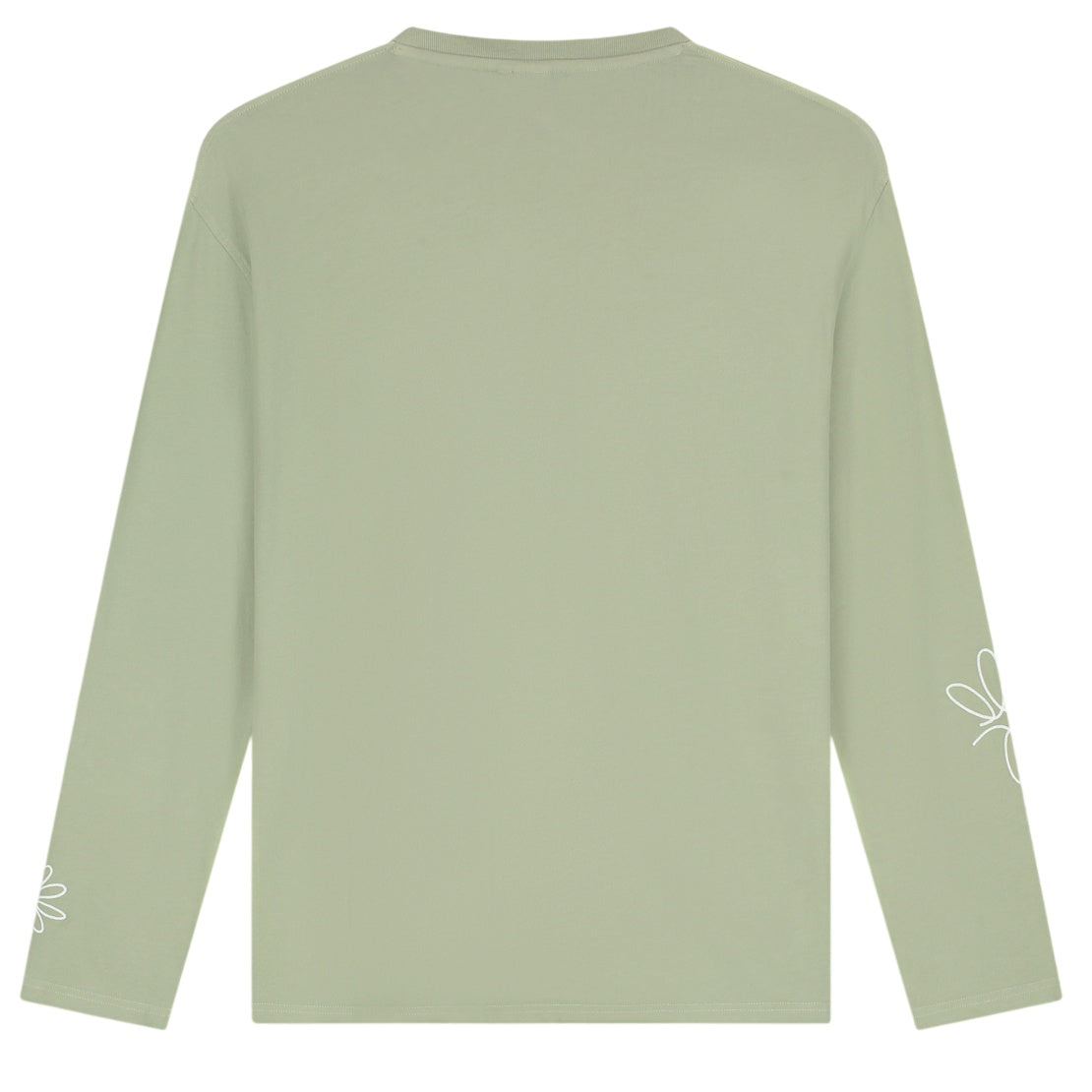 Law of the Sea Daisy Garment Dyed Longsleeve T-shirt Licht Groen