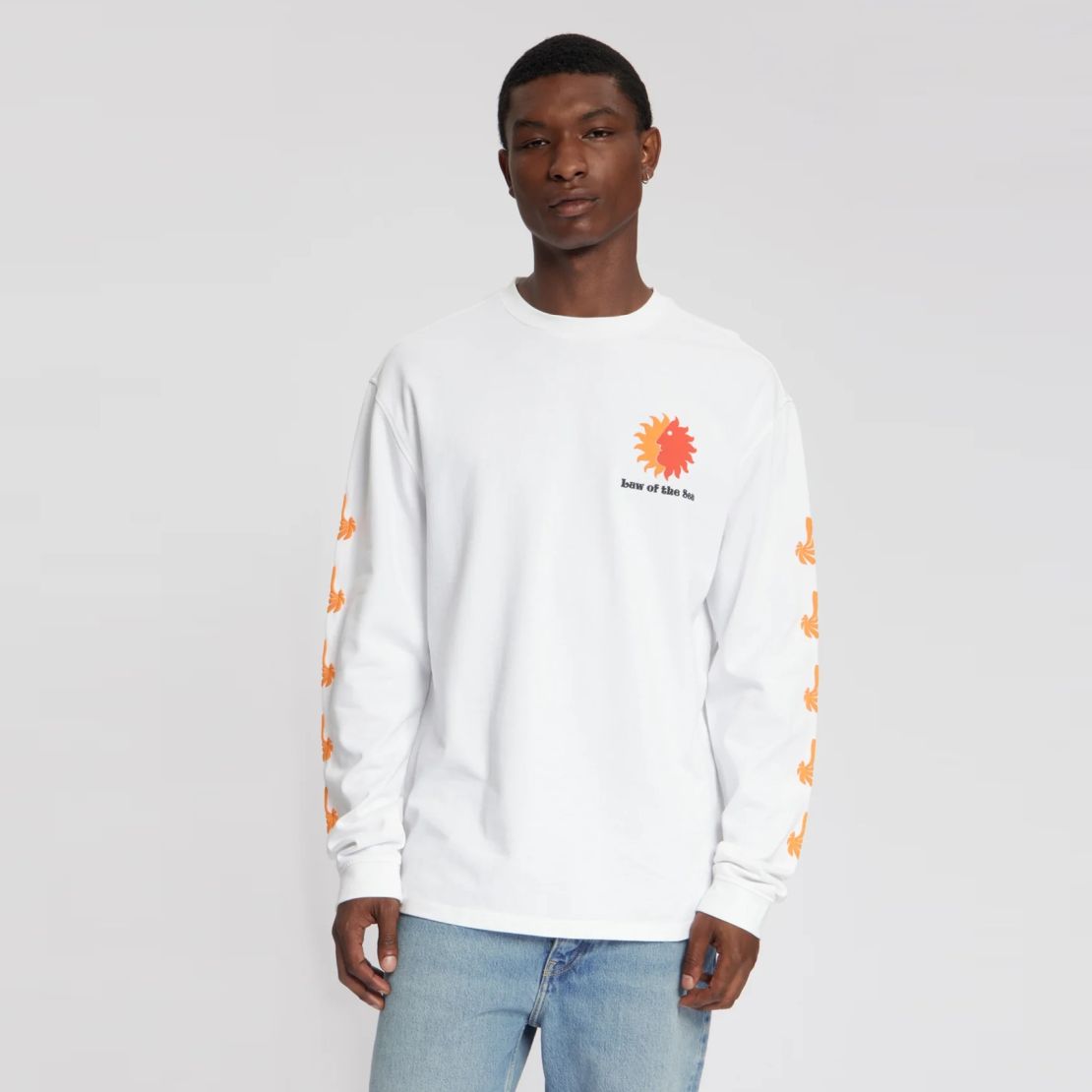 Law of the Sea Sunny Artwork Longsleeve T-shirt Wit