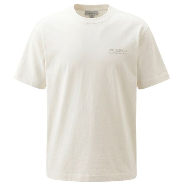 Woolrich Cotton Graphic T-shirt Wit