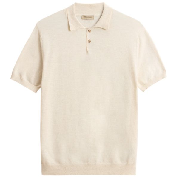 Woolrich Cotton Linen Polo Beige