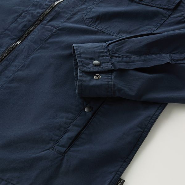 Woolrich Gabardine Overshirt Navy