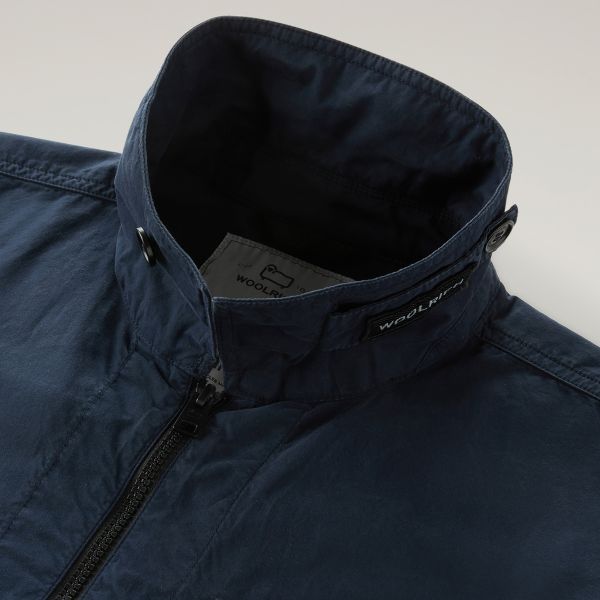 Woolrich Gabardine Overshirt Navy