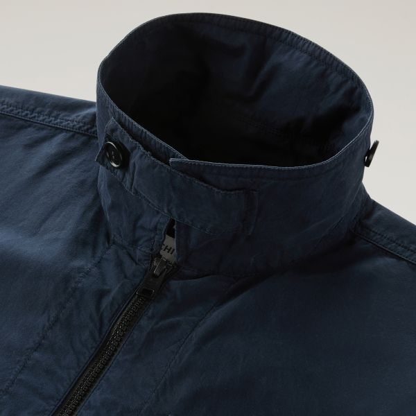 Woolrich Gabardine Overshirt Navy