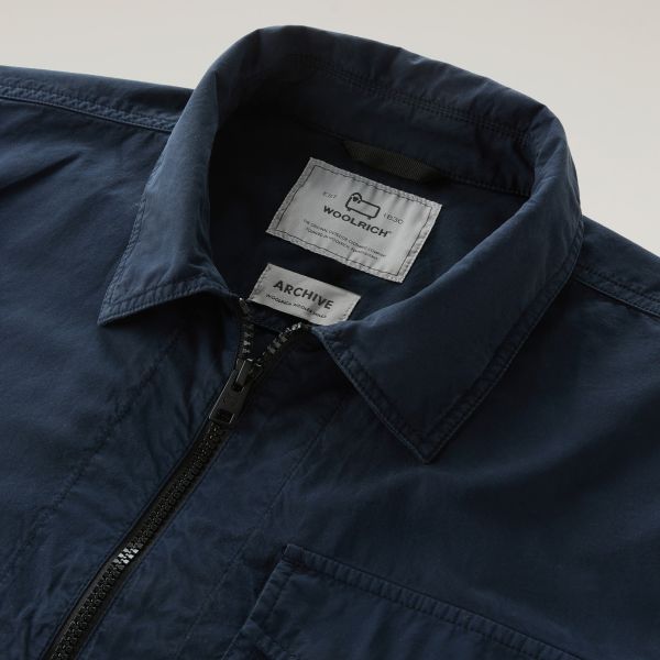 Woolrich Gabardine Overshirt Navy