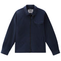 Woolrich Gabardine Overshirt Navy