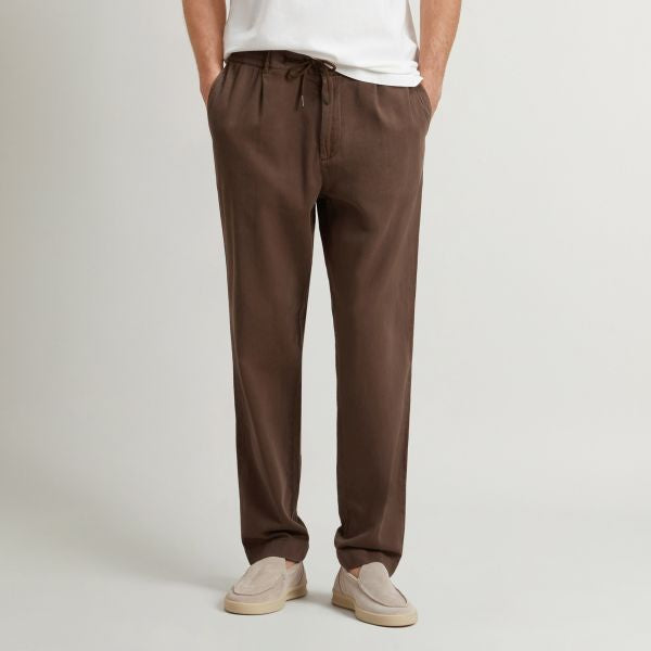Woolrich Linen Blend Milton Broek Bruin