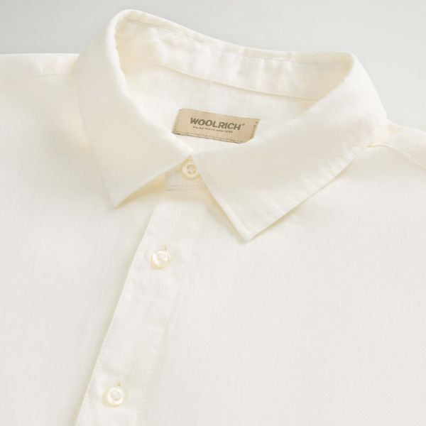 Woolrich Linen Overhemd Wit