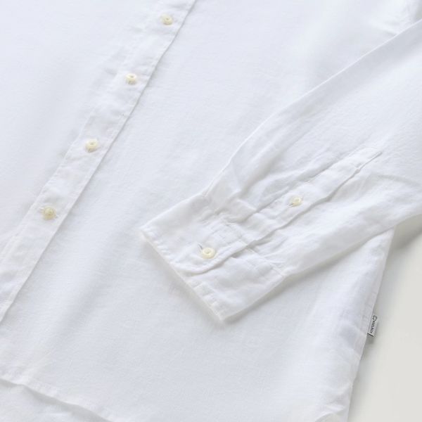 Woolrich Linen Overhemd Wit