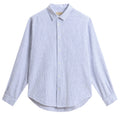 Woolrich Linen Striped Overhemd Blauw