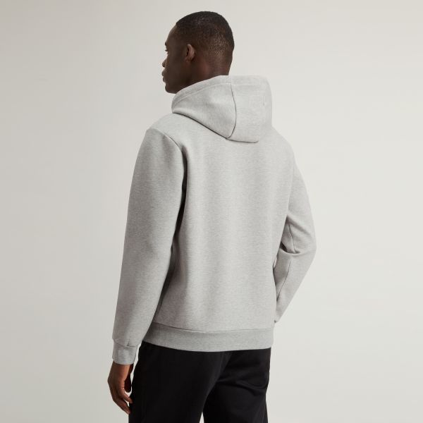 Woolrich Logo Interlock Hoodie Grijs