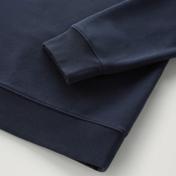 Woolrich Logo Script Sweater Navy