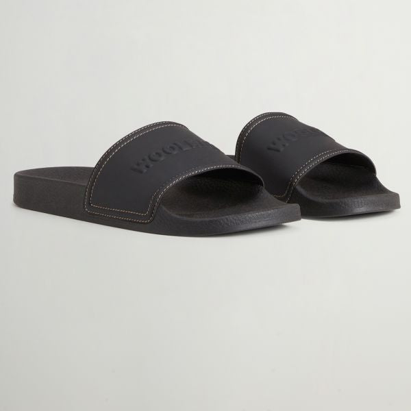 Woolrich Logo Slippers Zwart