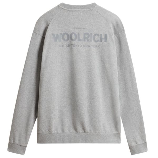 Woolrich Marco Logo Sweater Grijs