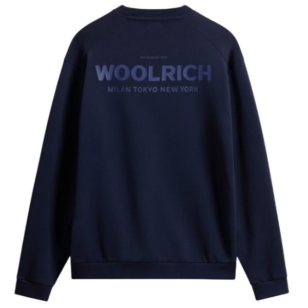Woolrich Marco Logo Sweater Navy