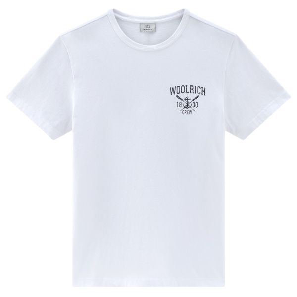 Woolrich Navy Logo T-shirt Wit