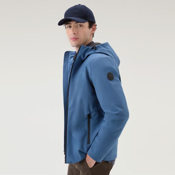 Woolrich Pacific Soft Shell Jack Blauw