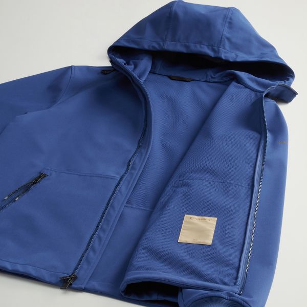 Woolrich Soft Shell Jack Blauw
