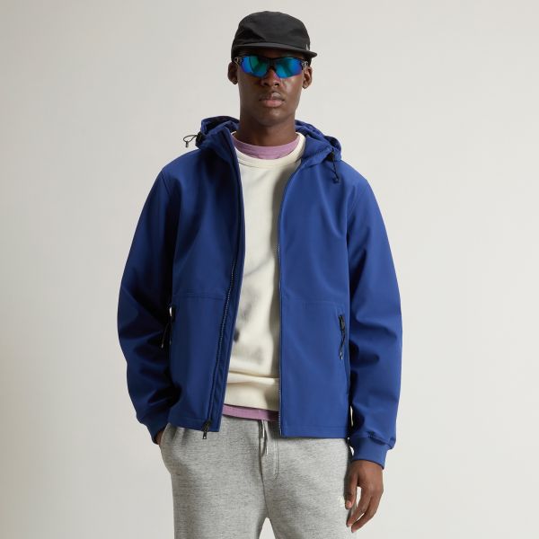 Woolrich Soft Shell Jack Blauw