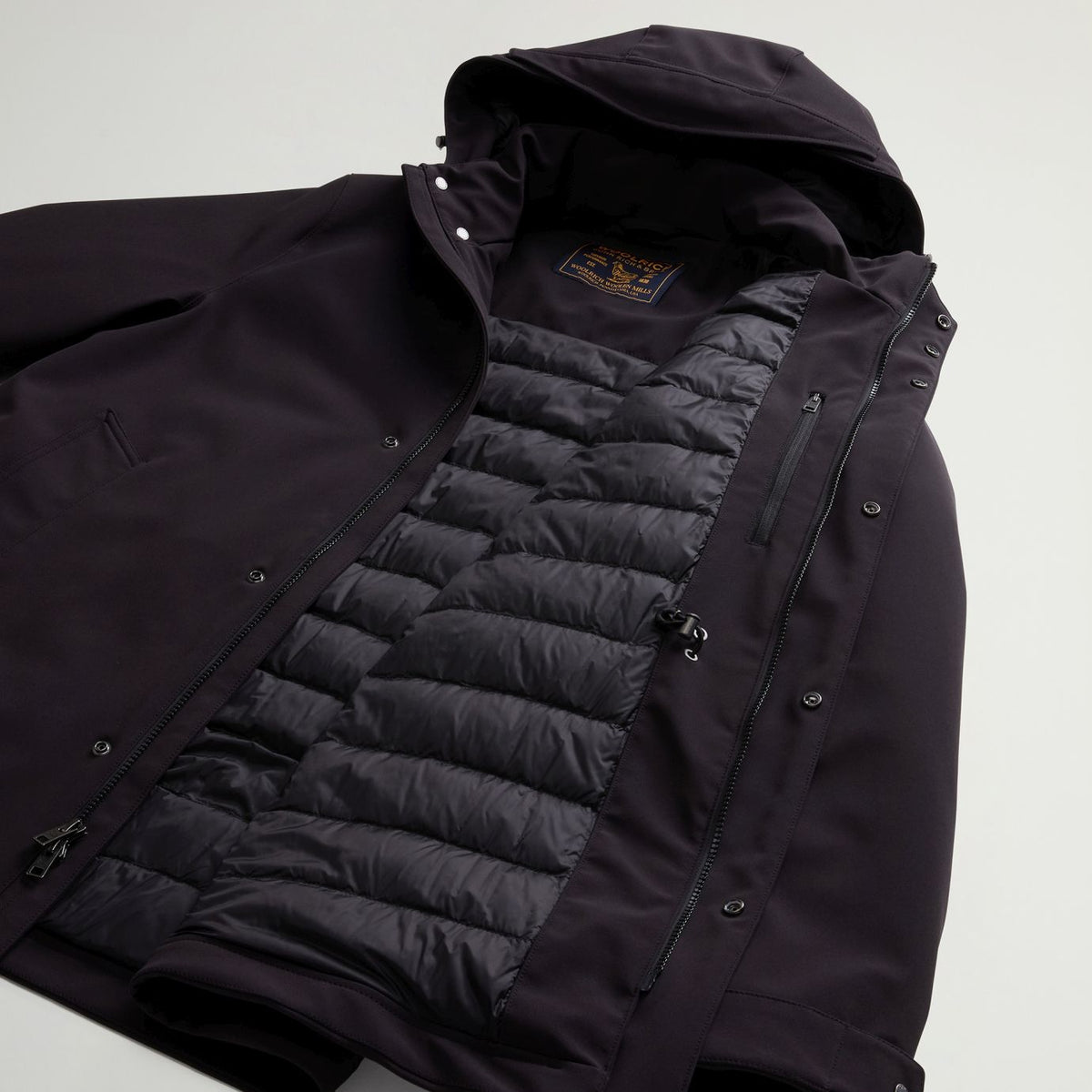 Woolrich Barrow Mac Coat Soft Shell Jas Zwart