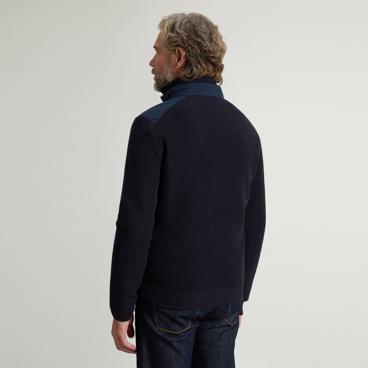 Woolrich Cloud Hybrid Jas Navy