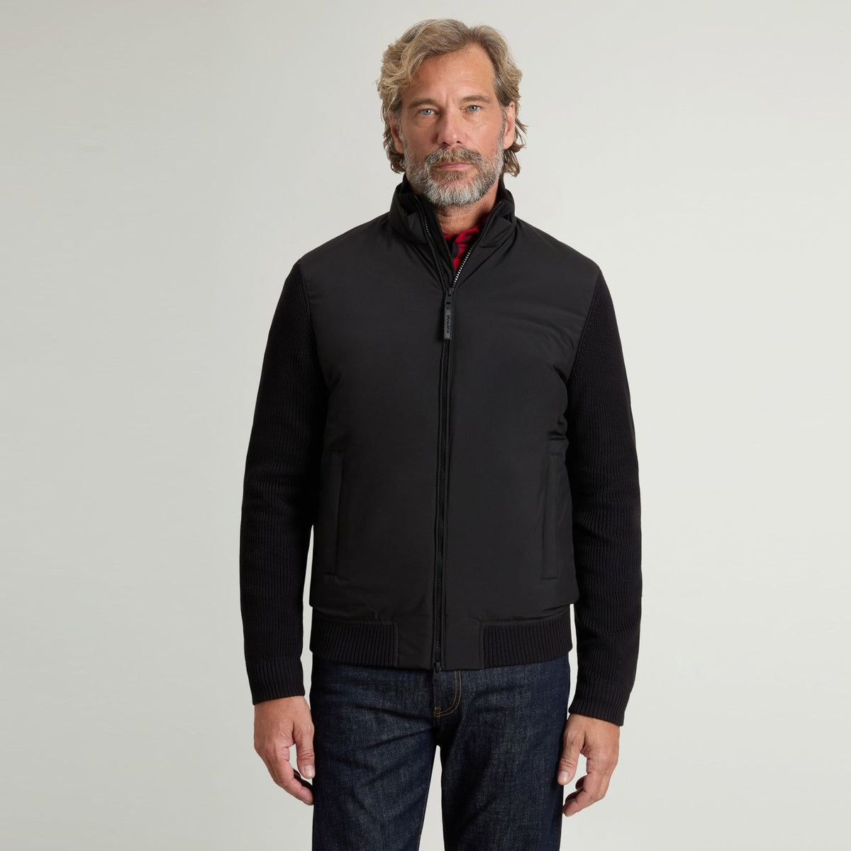 Woolrich Cloud Hybrid Jas Zwart