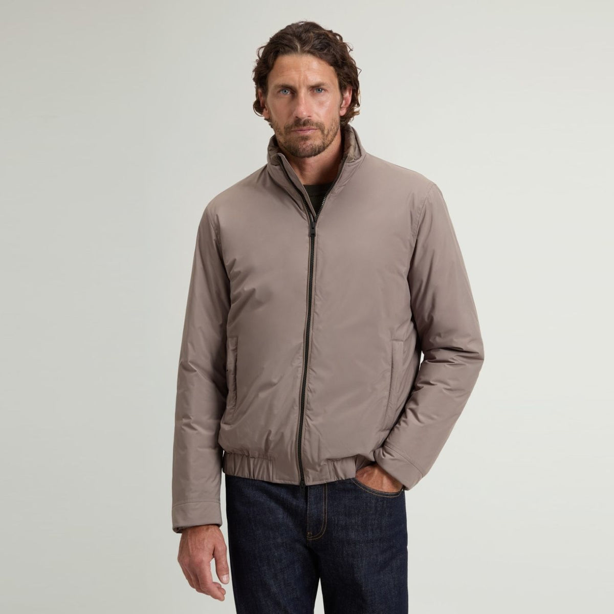 Woolrich Cloud Lewis Bomber Jas Bruin