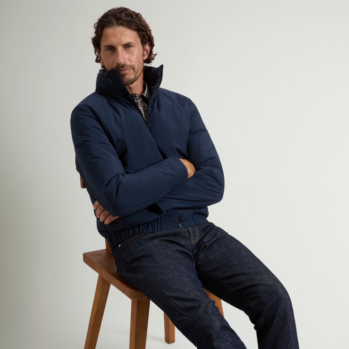 Woolrich Cloud Lewis Bomber Jas Navy