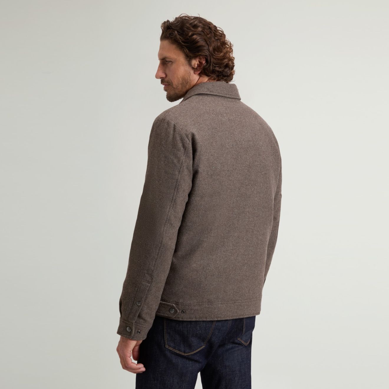 Woolrich Wool Keating Overshirt Bruin
