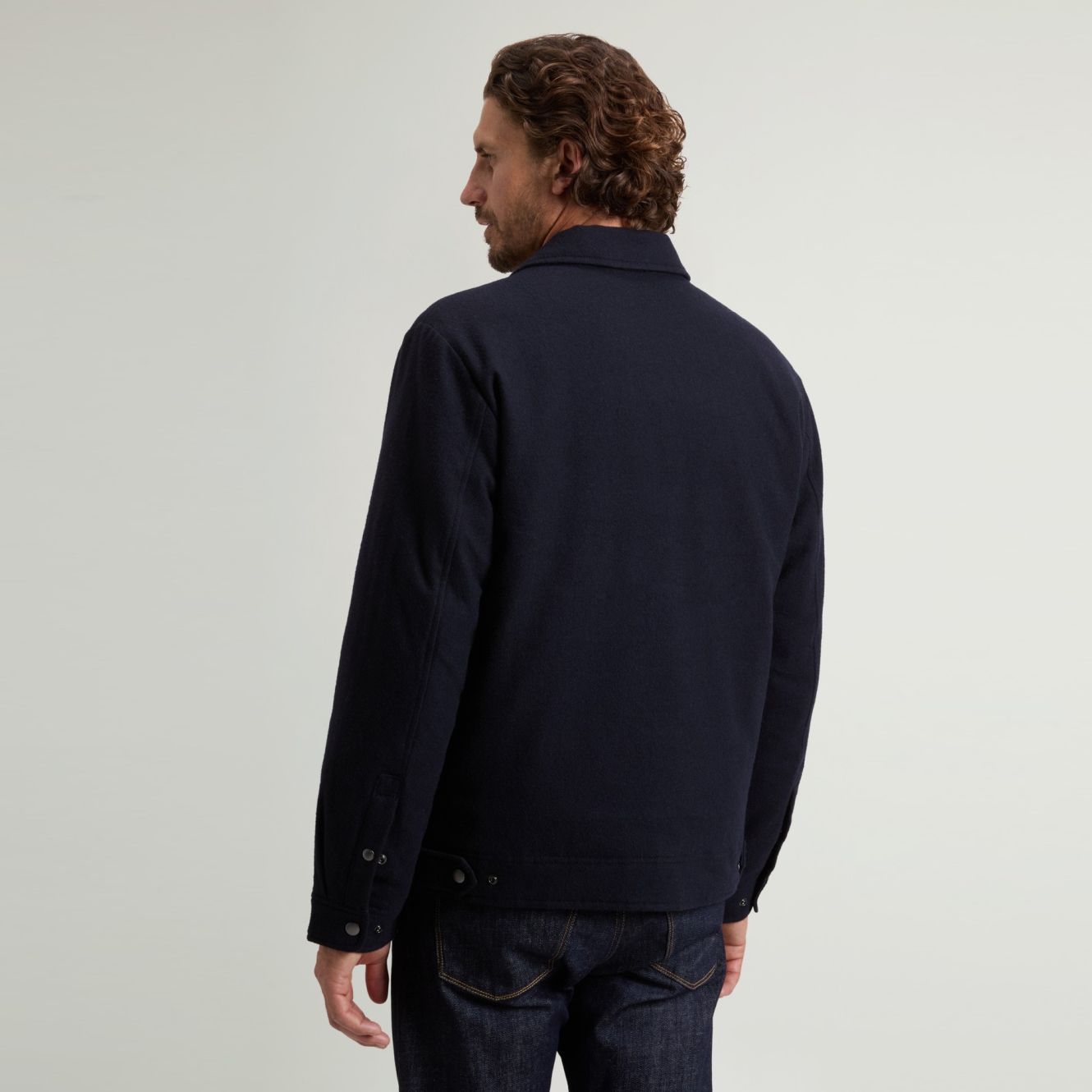 Woolrich Wool Keating Overshirt Navy