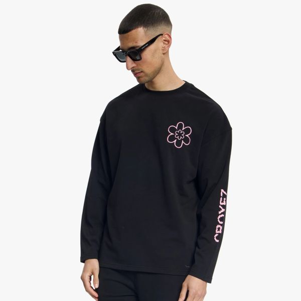 Croyez Contour De La Fleur Longsleeve T-shirt Zwart