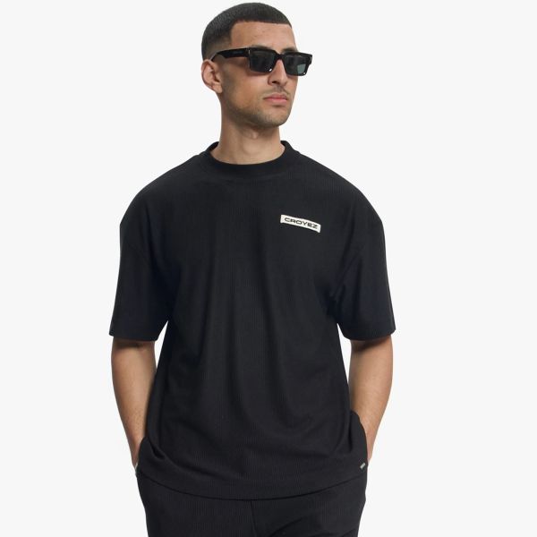 Croyez Plisse T-shirt Zwart
